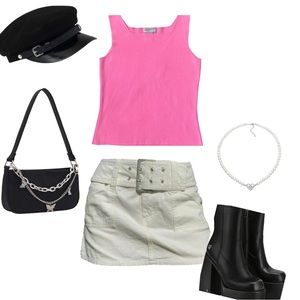 Designers Original Bubblegum pink Ribbed square neckline